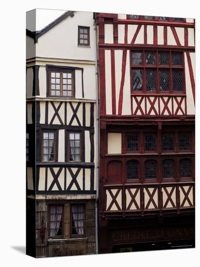 Timber-Framed Houses in the Rue Gros Horloge, Rouen, Haute Normandie (Normandy), France-Pearl Bucknall-Stretched Canvas