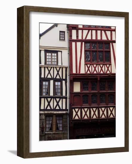Timber-Framed Houses in the Rue Gros Horloge, Rouen, Haute Normandie (Normandy), France-Pearl Bucknall-Framed Photographic Print