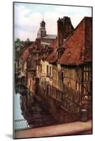 Timber Houses by the Pont De Caen in Caudebec-En-Caux, Normandy, France, C1930s-null-Mounted Giclee Print