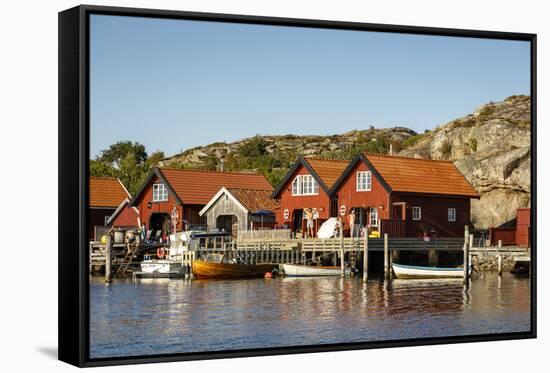 Timber Houses, Grebbestad, Bohuslan Region, West Coast, Sweden, Scandinavia, Europe-Yadid Levy-Framed Stretched Canvas