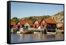 Timber Houses, Grebbestad, Bohuslan Region, West Coast, Sweden, Scandinavia, Europe-Yadid Levy-Framed Stretched Canvas