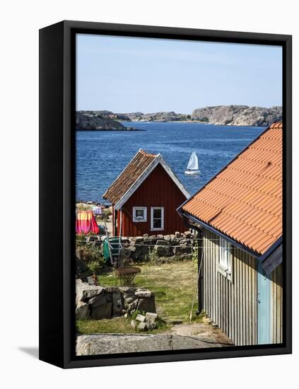 Timber Houses in Fjallbacka, Bohuslan Region, West Coast, Sweden, Scandinavia, Europe-Yadid Levy-Framed Stretched Canvas