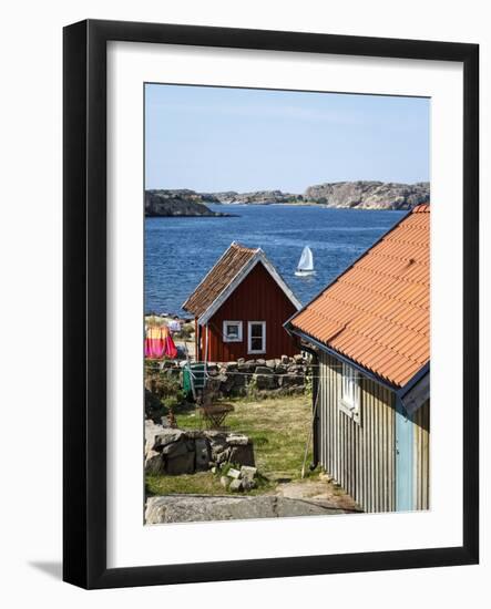 Timber Houses in Fjallbacka, Bohuslan Region, West Coast, Sweden, Scandinavia, Europe-Yadid Levy-Framed Photographic Print