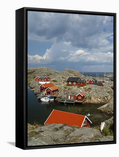 Timber Houses, Vaderoarna (The Weather Islands) Archipelago, Bohuslan Region, West Coast, Sweden-Yadid Levy-Framed Stretched Canvas