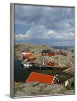 Timber Houses, Vaderoarna (The Weather Islands) Archipelago, Bohuslan Region, West Coast, Sweden-Yadid Levy-Framed Photographic Print