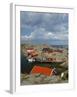 Timber Houses, Vaderoarna (The Weather Islands) Archipelago, Bohuslan Region, West Coast, Sweden-Yadid Levy-Framed Photographic Print