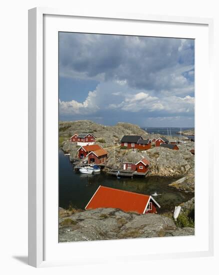 Timber Houses, Vaderoarna (The Weather Islands) Archipelago, Bohuslan Region, West Coast, Sweden-Yadid Levy-Framed Photographic Print