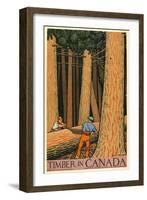 Timber in Canada-Keith Henderson-Framed Giclee Print