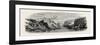 Timber Raft on the Rhine. Germany, 19th Century-null-Framed Giclee Print