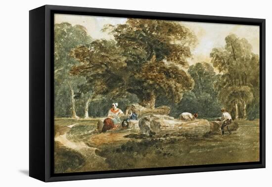 Timber Sawing, C.1820-Peter De Wint-Framed Stretched Canvas