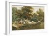 Timber Sawing, C.1820-Peter De Wint-Framed Premium Giclee Print