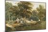 Timber Sawing, C.1820-Peter De Wint-Mounted Premium Giclee Print