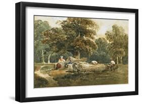 Timber Sawing, C.1820-Peter De Wint-Framed Giclee Print