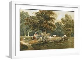 Timber Sawing, C.1820-Peter De Wint-Framed Giclee Print