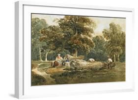 Timber Sawing, C.1820-Peter De Wint-Framed Giclee Print