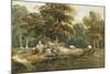 Timber Sawing, C.1820-Peter De Wint-Mounted Giclee Print