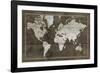 Timber World Map-Rufus Coltrane-Framed Giclee Print