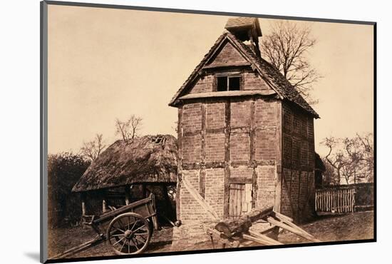 Timbered and Thatched Farm Building with Cart-Benjamin Brecknell Turner-Mounted Photographic Print