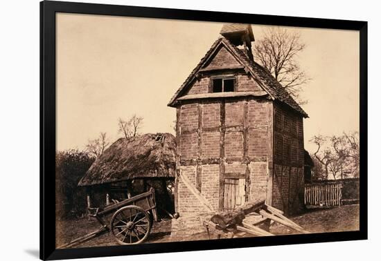 Timbered and Thatched Farm Building with Cart-Benjamin Brecknell Turner-Framed Photographic Print