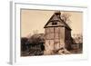 Timbered and Thatched Farm Building with Cart-Benjamin Brecknell Turner-Framed Photographic Print