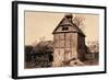 Timbered and Thatched Farm Building with Cart-Benjamin Brecknell Turner-Framed Photographic Print