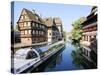 Timbered Buildings, La Petite France Canal, Strasbourg, Alsace, France-Miva Stock-Stretched Canvas