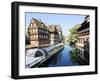 Timbered Buildings, La Petite France Canal, Strasbourg, Alsace, France-Miva Stock-Framed Premium Photographic Print