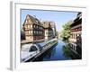 Timbered Buildings, La Petite France Canal, Strasbourg, Alsace, France-Miva Stock-Framed Photographic Print