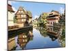 Timbered Buildings, La Petite France Canal, Strasbourg, Alsace, France-Miva Stock-Mounted Photographic Print