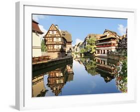 Timbered Buildings, La Petite France Canal, Strasbourg, Alsace, France-Miva Stock-Framed Photographic Print