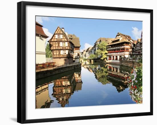 Timbered Buildings, La Petite France Canal, Strasbourg, Alsace, France-Miva Stock-Framed Photographic Print