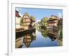 Timbered Buildings, La Petite France Canal, Strasbourg, Alsace, France-Miva Stock-Framed Photographic Print