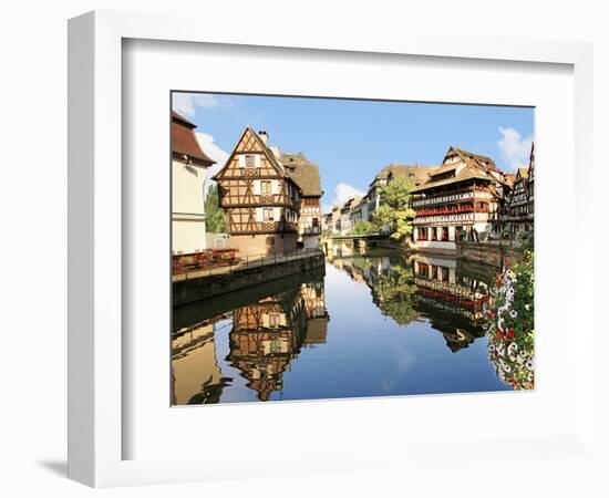 Timbered Buildings, La Petite France Canal, Strasbourg, Alsace, France-Miva Stock-Framed Photographic Print