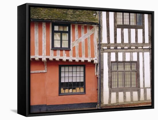 Timbered Buildings, Lavenham, Suffolk, England-Mark Mawson-Framed Stretched Canvas