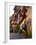 Timbered Houses on Cobbled Street, Eguisheim, Haut Rhin, Alsace, France, Europe-Richardson Peter-Framed Photographic Print