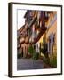 Timbered Houses on Cobbled Street, Eguisheim, Haut Rhin, Alsace, France, Europe-Richardson Peter-Framed Photographic Print