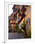 Timbered Houses on Cobbled Street, Eguisheim, Haut Rhin, Alsace, France, Europe-Richardson Peter-Framed Photographic Print