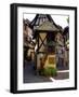 Timbered Houses on Cobbled Street, Eguisheim, Haut Rhin, Alsace, France, Europe-Richardson Peter-Framed Photographic Print