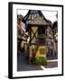 Timbered Houses on Cobbled Street, Eguisheim, Haut Rhin, Alsace, France, Europe-Richardson Peter-Framed Photographic Print