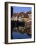 Timbered Houses Reflected in Water in the Evening, Petite Venise, Colmar, Haut-Rhin, Alsace, France-Tomlinson Ruth-Framed Photographic Print