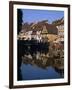 Timbered Houses Reflected in Water in the Evening, Petite Venise, Colmar, Haut-Rhin, Alsace, France-Tomlinson Ruth-Framed Photographic Print