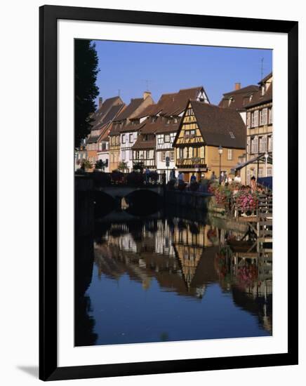 Timbered Houses Reflected in Water in the Evening, Petite Venise, Colmar, Haut-Rhin, Alsace, France-Tomlinson Ruth-Framed Photographic Print