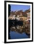 Timbered Houses Reflected in Water in the Evening, Petite Venise, Colmar, Haut-Rhin, Alsace, France-Tomlinson Ruth-Framed Photographic Print