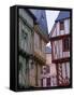 Timbered Houses, Town of Vannes, Golfe Du Morbihan (Gulf of Morbihan), Brittany, France, Europe-J P De Manne-Framed Stretched Canvas