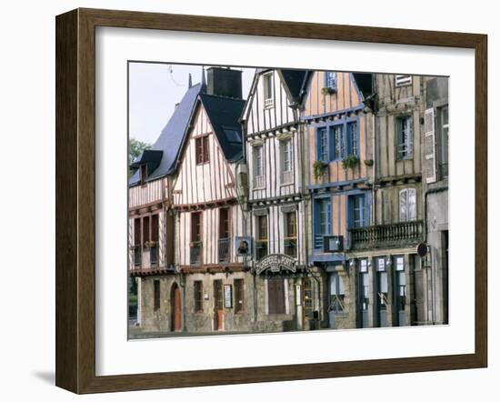Timbered Houses, Town of Vannes, Gulf of Morbihan, Brittany, France-Bruno Barbier-Framed Photographic Print