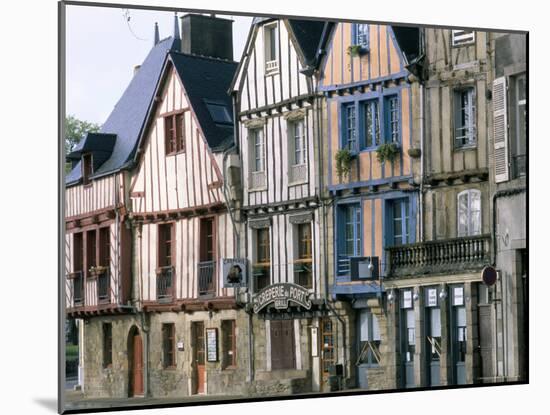 Timbered Houses, Town of Vannes, Gulf of Morbihan, Brittany, France-Bruno Barbier-Mounted Photographic Print