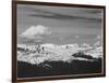 Timberline Dark Fgnd Light Snow Capped Mt Rocky Mountain NP. Never Summer Range, Colorado 1933-1942-Ansel Adams-Framed Art Print