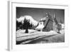 Timberline Lodge and Mt. Hood - Government Camp Photograph-Lantern Press-Framed Art Print