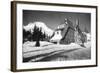 Timberline Lodge and Mt. Hood - Government Camp Photograph-Lantern Press-Framed Art Print