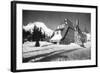 Timberline Lodge and Mt. Hood - Government Camp Photograph-Lantern Press-Framed Art Print